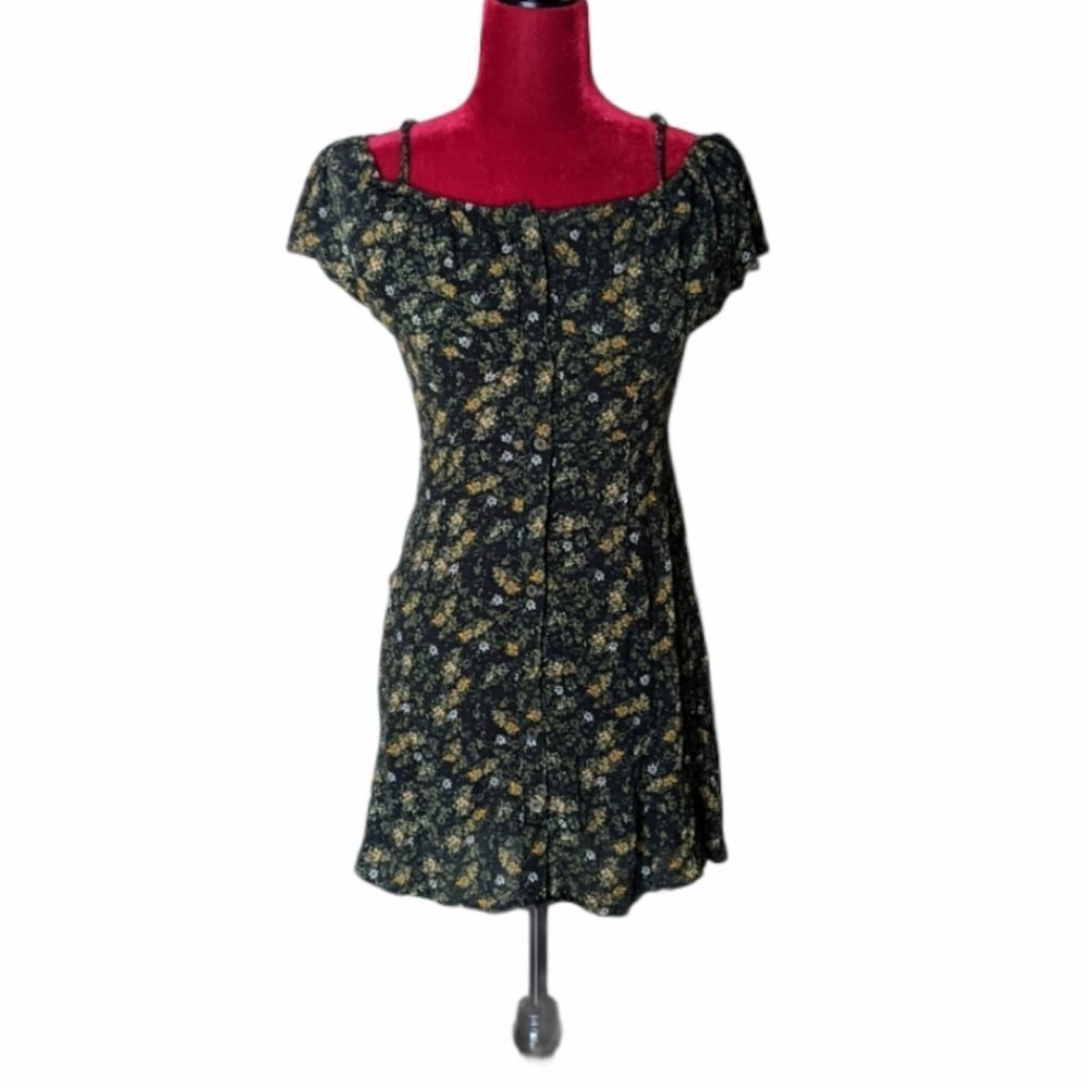 Mossimo Off the Shoulder Navy Floral Dress Size XSmall